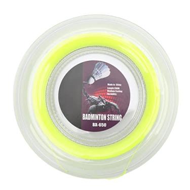 Imagem de Badminton Racket String de alta resistência Multifilamento Fibra 200m Reel amarelo fluorescente para treinamento diário amador