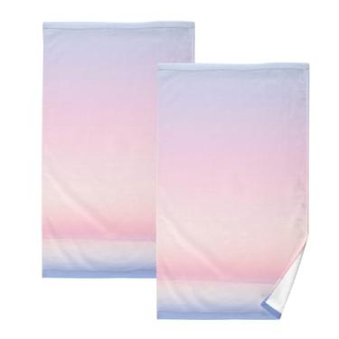 Imagem de Blushing Horizon Blend-45 toalhas de banho de algodão 2 peças, toalhas de mão pequenas, toalhas de banho absorventes, toalhas de banho de secagem rápida, toalhas decorativas para banheiro, cozinha