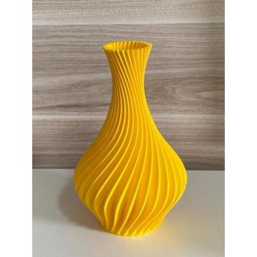 Imagem de Vaso Jarro Decorativo Espiral  Plástico  Flores Artificiais - Genérica