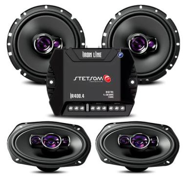 Imagem de Som Automotivo Par Alto Falante 6x9 Pioneer 69 + Auto Falante 6 Pol + 
