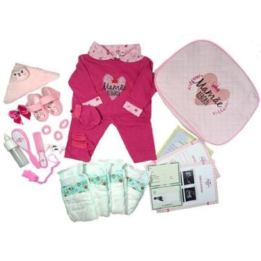 Imagem de Enxoval Boneca Bebê Reborn-25 Acessórios Rosa Pink - Mamãe Reborn