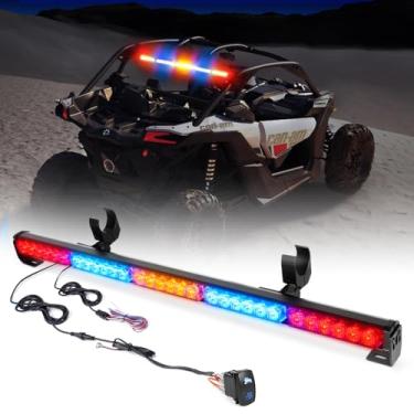 Imagem de Xprite 30" LED Offroad traseira perseguição Strobe Light Bar w/Reverso Luz de freio para UTV, ATV, Polaris RZR XP 1000 900, Side by Sides, 4x4, Trophy Truck - RZ Series RBYBR