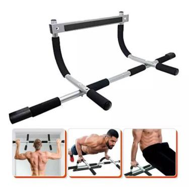 Imagem de Barra Fixa Porta Multifuncional Completa Exercicios Exercício Funciona
