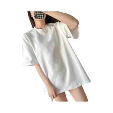 Imagem de plus Size Disney Minnie Menina Camiseta Feminina Harajuku Verão Casual