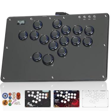 Imagem de Sehawei Haute42 Arcade Stick U16 All-Button Gamerfinger with Custom RGB & Turbo Functions,Arcade Controller Street Fight for PC/Ps3/Ps4/Switch/Steam Game Keyboard-Supports Hot Swap & SOCD