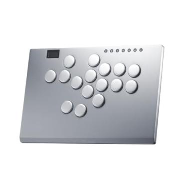 Imagem de ONEED Haute42 Leverless Controller: M16 Plus Grey Aluminum Leverless Arcade Stick for PC/PS3/PS4/Switch Game, Crystal Low-Profile Switch Arcade Stick Support Hot Swap & SOCD