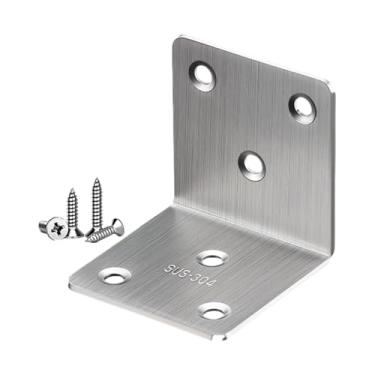Imagem de Ｂｅｓｇａ Suporte de ângulo reto L -SHOPE SPORKET Acessórios multifuncionais com parafusos Suporte de canto de canto para cadeiras de móveis, 5cmx5cmx5cm