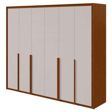 Imagem de Guarda Roupa Casal Imperatore 6 Portas Frassino Off White – Lopas