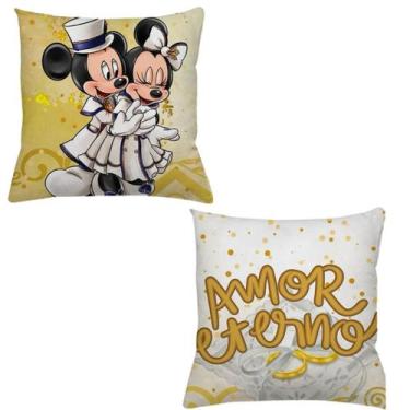Imagem de Kit c/2 Almofadas Mickey e Minnie Disney Decorativas Cheias - SS Casa 