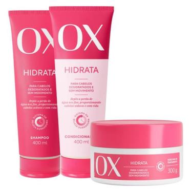 Imagem de Kit Ox Hidrata Duo 400Ml  Máscara De Tratamento 300G - OX COSMÉTICOS
