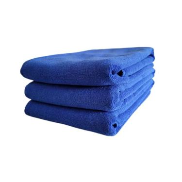 Imagem de Pano de Microfibra Elastano Multiuso Chão Limpeza Não Solta Fiapo Alta Absorção Uso Geral Vidros (Azul, Kit 2 Pano 40x60cm)