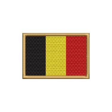 Imagem de BP0215-001 Bandeira Bélgica Patch Bordado 7,5×5,0cm (D-Arquivo Matriz para bordar.)