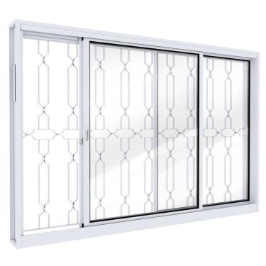 Imagem de Janela de Aço de Correr Lucasa Facilita Branco