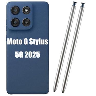 Imagem de Pacote com 2 canetas G Stylus 5G 2025 de substituição para Moto G Stylus 5G 2025 Stylus de substituição para Motorola Moto G Stylus 5G 2025 todas as versões S Pen (cinza)