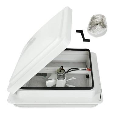 Imagem de Caixa de Ventilação de Teto para RV - 14" com Ventilador 12V - 6 Lâmin
