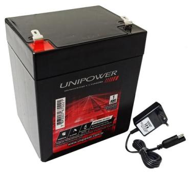 Imagem de Kit Bateria Selada Unipower 12V 5ah + Carregador - Nobreak
