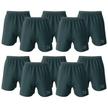 Imagem de Kit 10 Calção Shorts Treino Futebol Esporte Academia Adulto - Sete Set