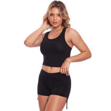 Imagem de Shortinho Biquíni Regulagem Empina Bumbum Calcinha Bionda - Brás e Cia