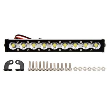 Imagem de MEUS RACING Kit De Barra Luz Teto Para Carro Rc Com Luzes Led - Escala 1/10 E 1/8, Atualizações Crawler Axial Scx10, Wraith, Traxxas Trx4, Trx6, Redcat Gen8 (95 Mm, 9 Contas)