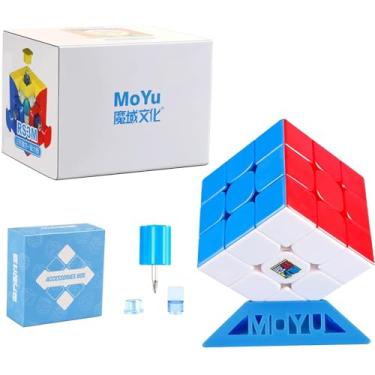 Imagem de HAWKISTER Cubo magnético Kid Moyu Rs3M (versão padrão) Speed Cube 3X3 sem adesivo (1 peça)