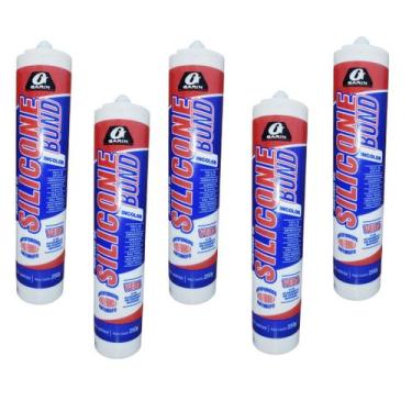 Imagem de Kit 5 Silicones Incolor Acético Garin 250g -alta Qualidade