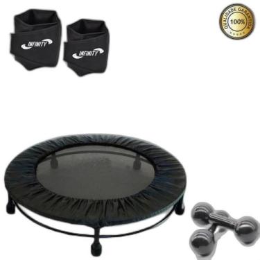 Imagem de Kit Aeróbico Mini Jump+Halter 2kg+Corda+Caneleira 3kg+Capa - Infinity