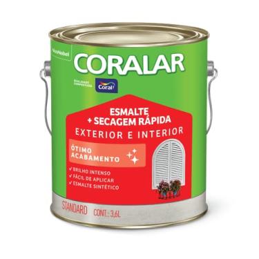 Imagem de CORALAR ESMALTE MAIS SECAGEM RÁPIDA BRILHANTE AZUL MAR 3,6L - CORAL