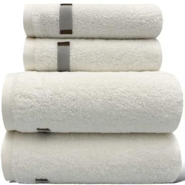 Imagem de Jogo De Toalha Algodão Egípcio Branca 4 Peças Banhão Gigante(BRANCO)