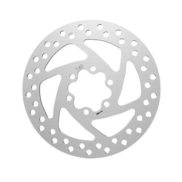 Imagem de stio Pastilha de rotor de freio de 140 mm compatível com Segway Ninebot KickScooter P65/P100S/F20/F25/F30/F40, KuKirin G2 Max, peças de freio, disco de scooter arredondado com 6 furos