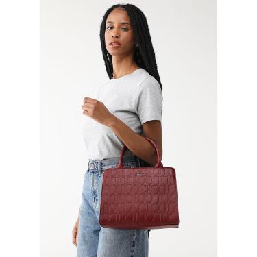 Imagem de Bolsa Tiracolo Colcci Alça Dupla Monograma Bordô Colcci 090.01.12218 feminino