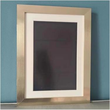 Imagem de Molduras De Arte Para Crianças, Moldura De Exibição De Abertura Frontal Com Suporte Superior E Alça Fixa, Permitem Que A Arte Das Crianças Exiba Moldura De Madeira, Gold, A3