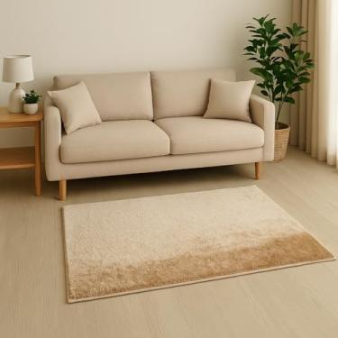 Imagem de Tapete Esplendor Antiderrapante 100% Poliéster 100x140cm Jolitex - Esplendor Bege