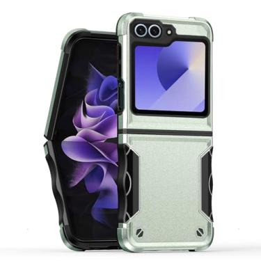 Imagem de Asuwish Capa de celular para Samsung Galaxy Z Flip 6 5G 2024 com capa de celular híbrida fina robusta à prova de choque rígida protetora resistente acessórios móveis à prova de poeira ZFlip6 Z6 G
