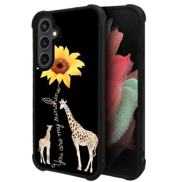 Imagem de ZHEGAILIAN Capa compatível com Samsung Galaxy S23, capa de girafa Sunshine para meninos/meninas, design padrão resistente a quedas, capa amortecedora de TPU macio compatível com Samsung Galaxy S23 de