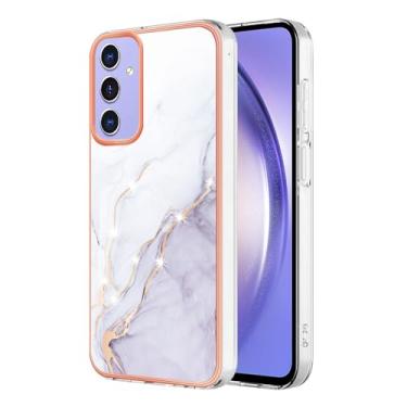 Imagem de Asdsinfor Compatível com Samsung Galaxy S24 FE, capa macia de TPU fina, fofa, masculina, feminina, silicone à prova de choque, flexível, à prova de choque, capa protetora para Galaxy S24 FE mármore