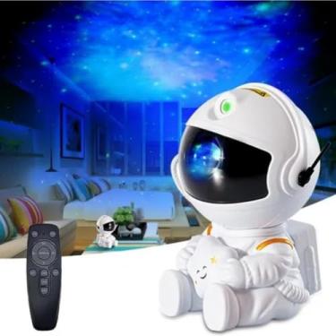 Imagem de Projetor Galáxia Astronauta Premium com Luz Noturna LED Projetor de Estrelas no Teto Aurora Colorida, Controle Remoto USB Decoração Criativa para Quarto Infantil Presente Incrível