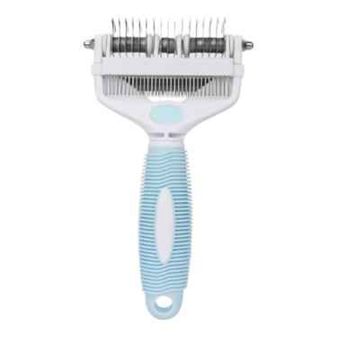 Imagem de Pente Rastelo Para Cães Para Despiste | Ferramenta Para Desembaraçar Pelos Longos,Pente de Massagem Para Cães com Cabide Antiderrapante Para Toalete de Cachorros e e Limpeza em Casa Banho Viagem e Int