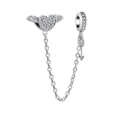 Imagem de Berloque De Prata 925 Com Margarida, Borboleta E Coração Para Pulseira