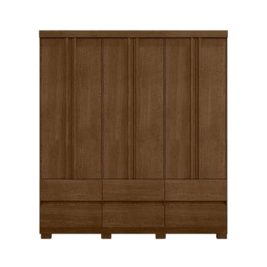 Imagem de Guarda Roupa Casal Vitória 6 Portas e 6 Gavetas Sem Espelho  EdeCasaMoveis