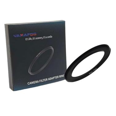 Imagem de Adaptador de anel de metal para cima/para baixo compatível com câmeras mirrorless DSLR Lens, conversor de rosca de filtro UV CPL ND, preto (62-77)