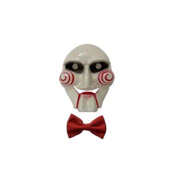 Imagem de Fantasia mascara e gravata boneco jogos mortais halloween - MC PRESENT