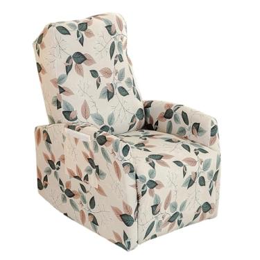 Imagem de CRFATOP Capas para cadeira reclinável, 4 peças, impressas, pequenas capas reclináveis com bolso, capas reclináveis de sofá para Home Theater, 1 assento reclinável, capa de sofá para crianças, cães