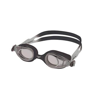 Imagem de Óculos de Natação Infantil, Speedo, Junior Olympic, SoftFrame Antifog e Proteção UV, Vedação P - Preto Fume