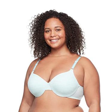 Imagem de Warner's Sutiã feminino acolchoado com aro levemente forrado 1593, Canal azul ondulado Geo, 38DD