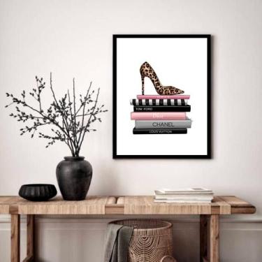 Imagem de Quadro Decorativo Closet Sapato Livros - 70x50cm - Quadros On-line, Mo