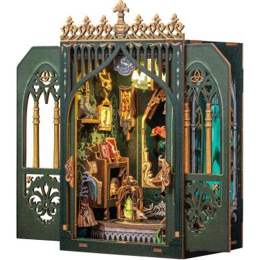 Imagem de Kit de casa em miniatura DIY Fsolis Book Nook Kits The Darkness Herbarium