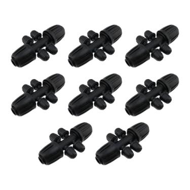 Imagem de Semetall Conector farpado de 6 vias, ajuste de irrigação redutor de 1,27 cm a 1/10.2 cm para tubos de vinil, sistema de irrigação por gotejamento e gramado de jardim, 10 peças