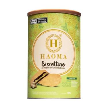 Imagem de Biscottino Pistache com Chocolate Branco Lata 168g Haoma