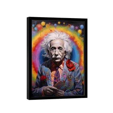 Imagem de Quadro Decorativo Albert Einstein Colorido