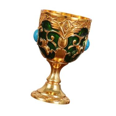 Imagem de DimyFew Vintage Medieval Goblet Goble VINTAGE Vintage Decoração de desktop Cerimonial Drinkware,